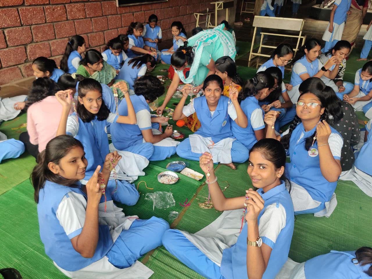 Learning through action — students engaged in a hands-on classroom activity